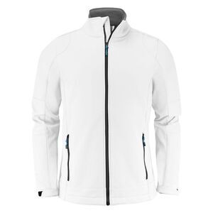 Printer Mens Trial Soft Shell Jacket / White